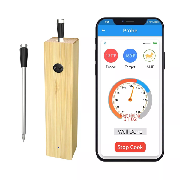 Wireless Bluetooth BBQ Meat Thermometer with Smart App Control &amp; Waterproof