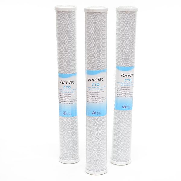 20 inch Big Blue Slimline Carbon Block Replacment Cartridge (3-pack)