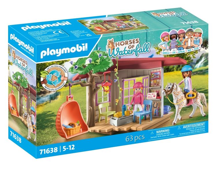 Playmobil Horses of Waterfall - Horse Fans Clubhouse (63 Pieces)