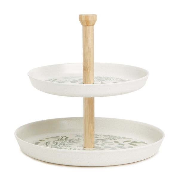 George &amp; Mason - Bamboo Fibre 2 Tier Cake Stand