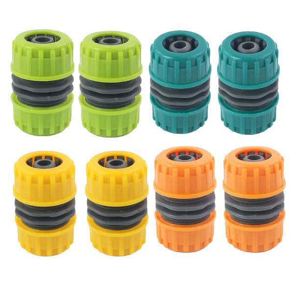 Garden Multi-Colour Hose Pipe Extension/Repair Connectors Set of 8 - 5cm