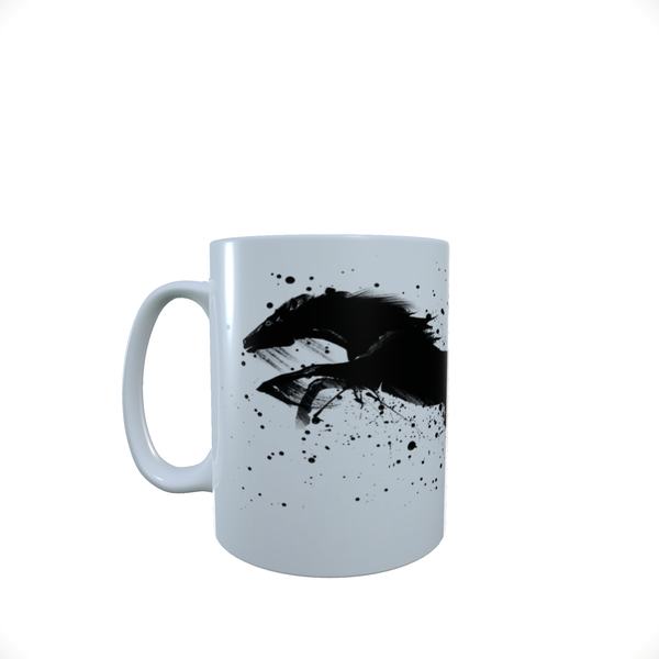 Black Horse Paint-Coffee Mug