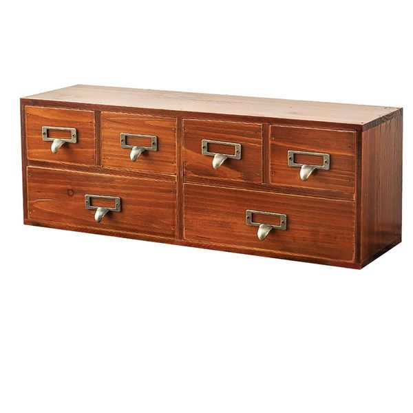 Decor Modern Wooden 6 Drawer Storage Box 49cm