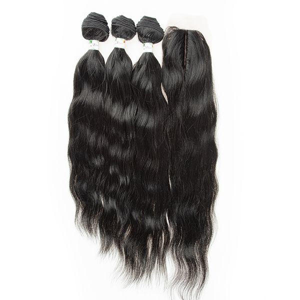 Magic Allure Sara Synthetic Hair Weave 3 bundles and a Closure.