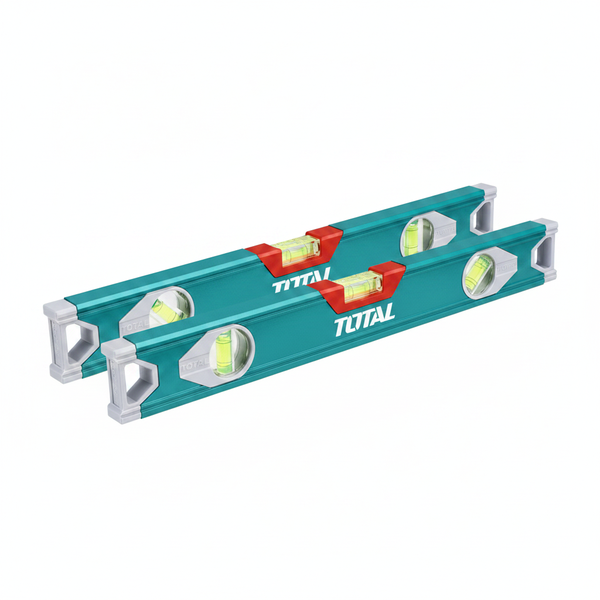 Total 100cm Aluminium Spirit Level with 3 Vials for Precise - 2 Pack