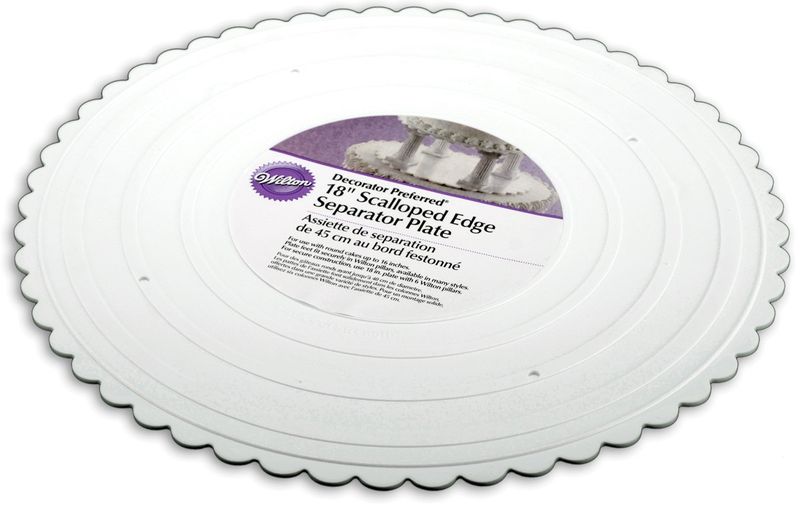 Wilton White Scalloped Edge Round Separator Cake Plates Preffered Decorator