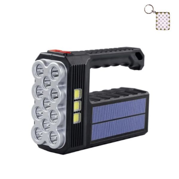 AB-Z1008 Black Solar Powered Multi-Functional Searchlight And A Keyholder