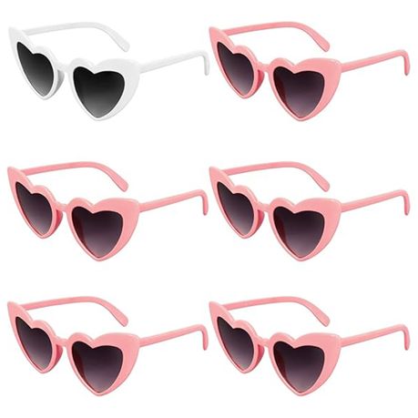 Vintage Heart Shaped Cat Eye Sunglasse for Bachelorette Party - 6 Piece Image