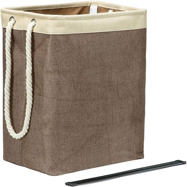Laundry Linen Basket with Handles Built-in with Removable Holders