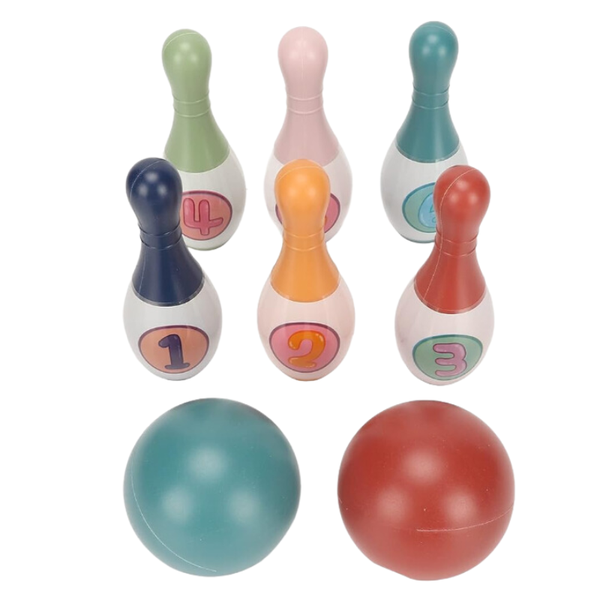 Kids Bowling Set - Dinosaur Pattern Kids Bowling Game 6 Pins 2 Balls