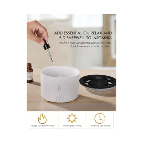 Ultrasonic Essential Oil Diffuser 2 Mist Modes Flame & Volcano