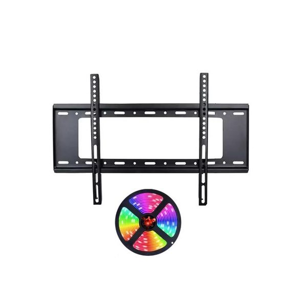 Heavy-duty 32-85 TV Bracket Wall Mount Bracket + 5M LED Strip for Ambiance