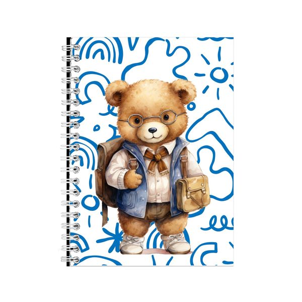 Student A5 Notebook Spiral Lined Teddy Bear Lovers Graphic Notepad Gift 189