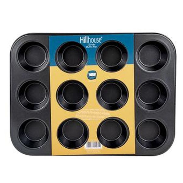 Hillhouse Non-Stick Muffin Tray 12 Holes - 24 x 7,5cm