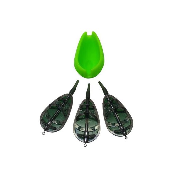 Mold &amp; 3 x Carp Fishing In Line Method Feeders