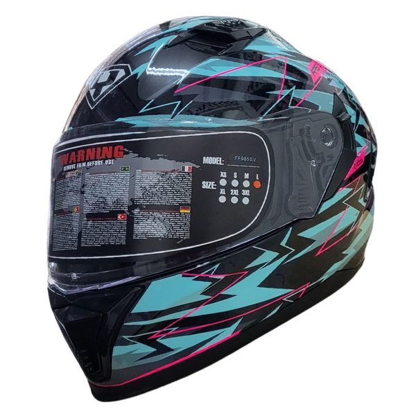 Yohe 985Sv Aqua/Black/Red Helmet image