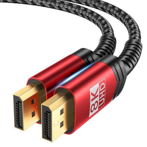 Peachz- 8K DisplayPort Cable 1.4, DP to DP Cable 2 meters High speed cable