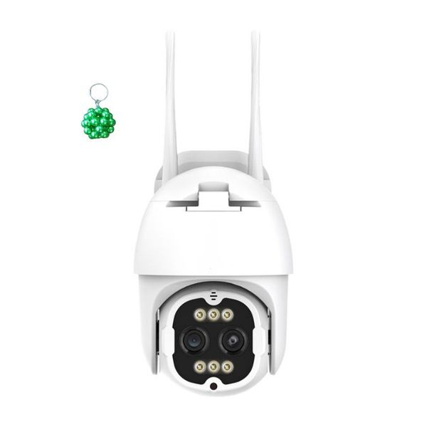 P2 Dual Lens Wifi Camera With ICSEE App 8MP 8 X Zoom And A Keyholder