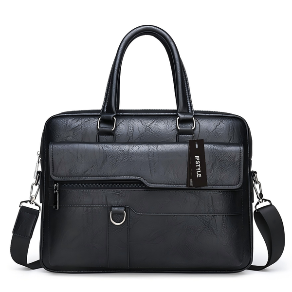 Men Bag Briefcase Laptop Bag - Leather Business Handbag Crossbody Shoulder