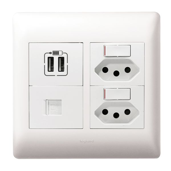 Legrand - Ysalis - New RSA Socket swt + USB Type A x 2 + Data