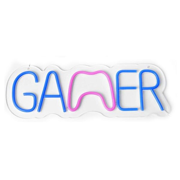 Gamer Neon Sign, Gaming Neon Sign for Gamer Room Decor LED Game Neon Lights