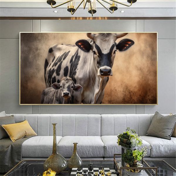 Canvas Wall Art - Nguni Cattle Portrait - 0531