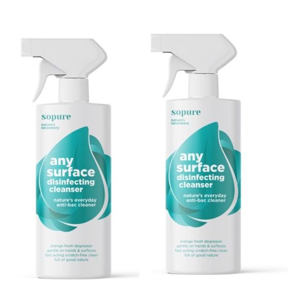 SoPure Natural Eco-Friendly Any Surface Disinfecting Cleanser 500ml -2 Pack
