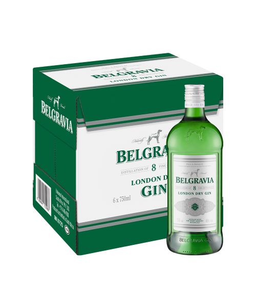 Belgravia London Dry Gin 6 x 750ml Bottles