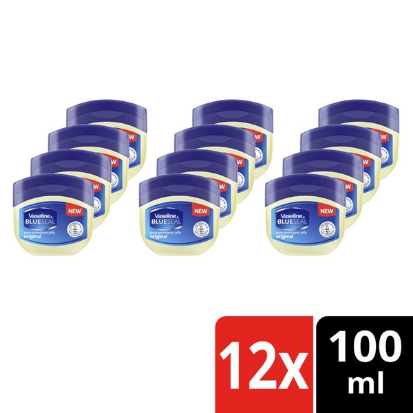 Vaseline Blue Seal Original Pure Petroleum Jelly 12x100ml