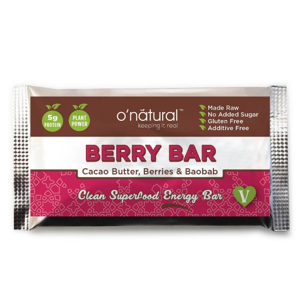 O'natural - Chocolate Superfood Berry Bar Box Of 16
