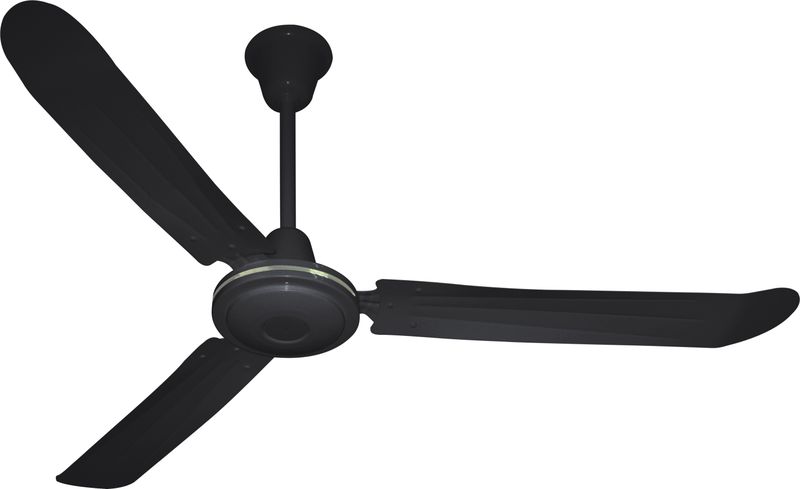 MATelec Black Ceiling Fan - 56" 3 blade (wall-mount speed control)