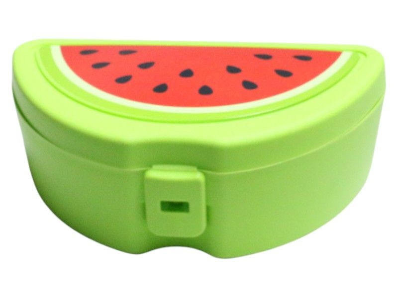 Watermelon Design PP Lunch Box with Spork and Divider - 210×75×120mm