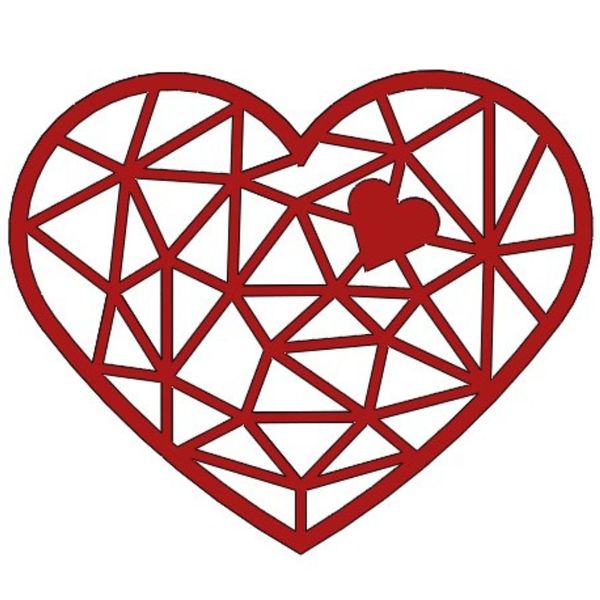 Geometric Heart Wall Art