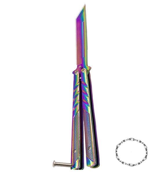 Razor-Sharp Rainbow Butterfly EDC Pocket Knife - Unleash the Magic!