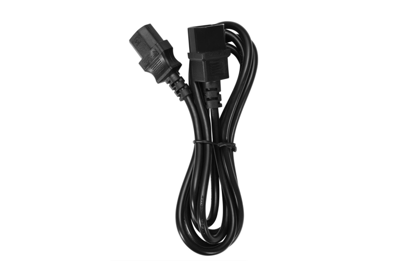 Power Cable 3 pin IEC extension 1.8m - black