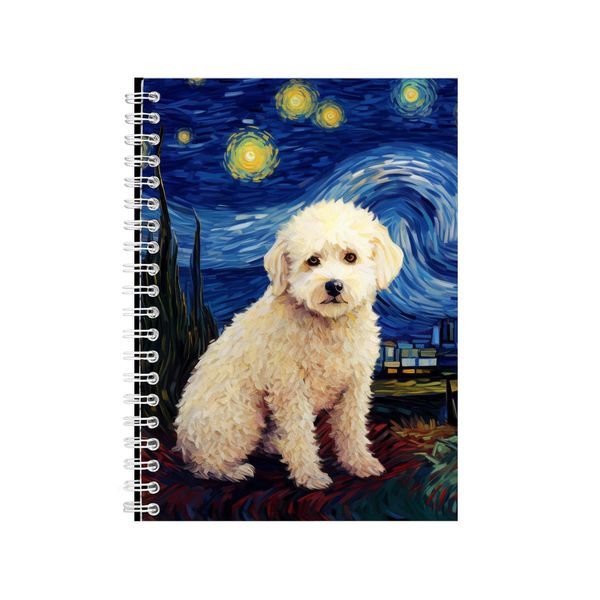 BICHON FRISE 2 Starry Night Notebook Dog Gift Idea Notepad Pad 108