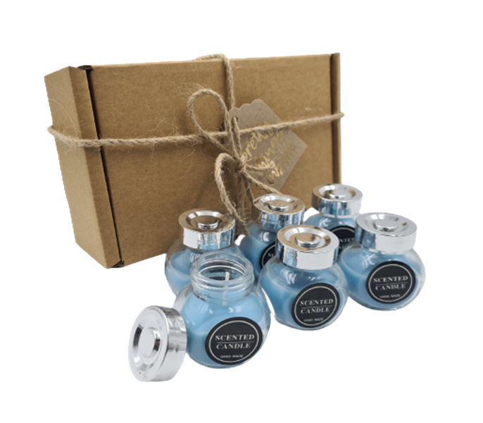 Scented Candle Giftbox Set of 6 - Blue