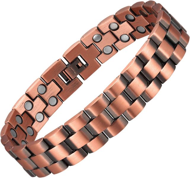 Copper Bracelet for Men, Pure Copper With Double Row Magnets