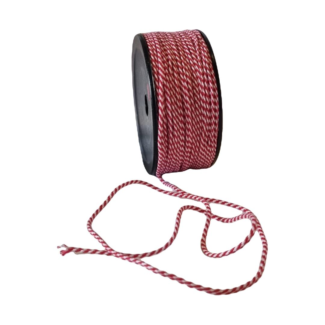 Red White Hemp Bakers Twine