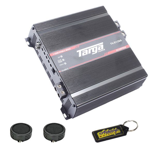 Targa Scorpion Series 12k ClassD Monoblock Amplifier-Evo Tweeters &amp; Keyring