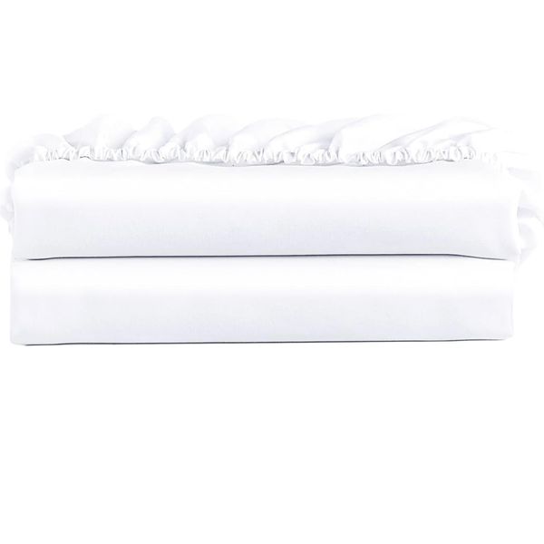 Kylar White Sateen Egyptian 400tc Fitted Bed Sheet King