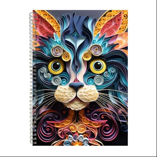 CAT QUILLED CAT Gift Idea A4 Notepad 226