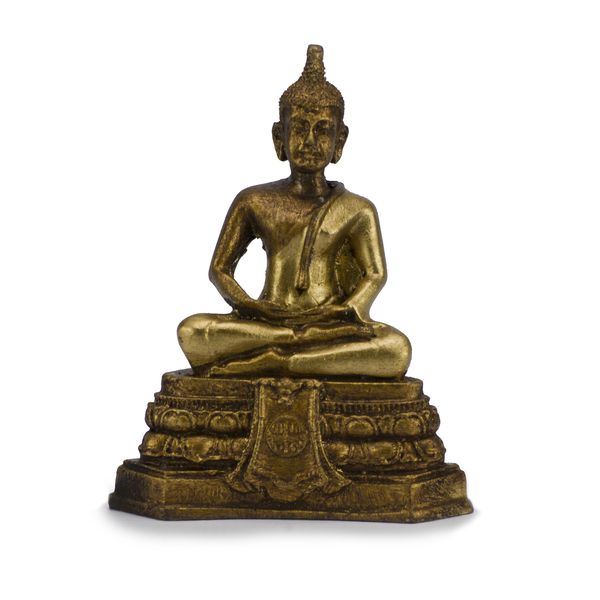 Trans Continental Marketing - Resin Meditating Buddha on Base - Gold - 14cm