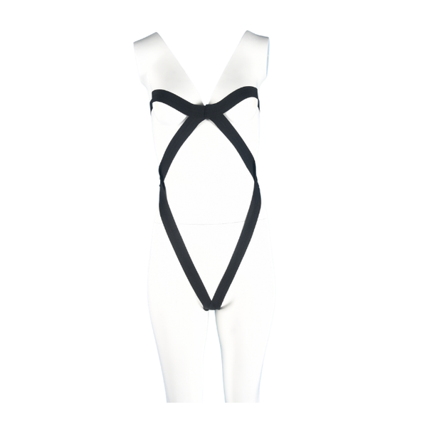 Talullah Suede, Undress Me… Elasticated Body-Kini Black Lingerie