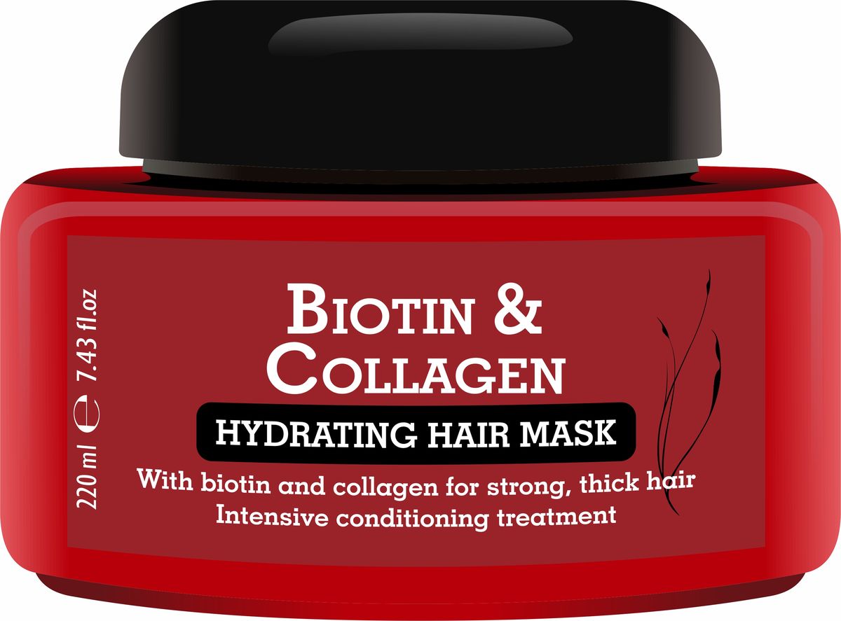 Xpel Hair Care Biotin & Collagen Hydrating Hair Mask - 220ml - Red - Unisex 220 ml 1 Pack