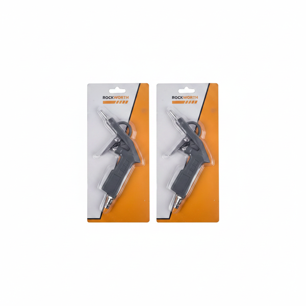 Rockworth Blow Gun with Inflation Gauge for Tire and Item - 2 Pack