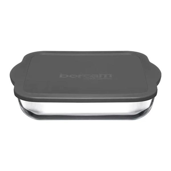Casserole with Lid 3850ml 40x25cm Glass Borcam 59124