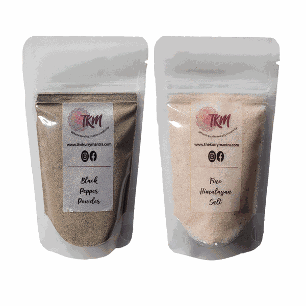 Spice Combo - Fine Himalayan Salt and Black Pepper Powder