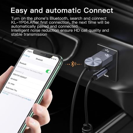 Wireless Car USB Adapter 3.5mm Jack AUX Music Stereo Receiver Auto  Bluetooth Receiver For Android/IOS Mobile Phone Car Speaker