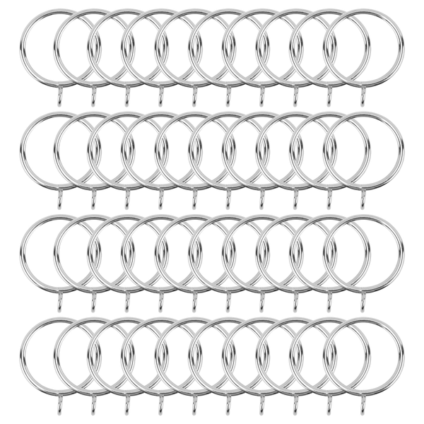 40 Pack Curtain Rings, 38mm Internal Diameter iron Curtains Rings Hanging R